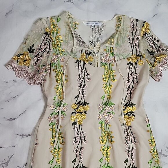 Cupcakes & Cashmere Floral Embroidered Dress - Picture 3 of 5